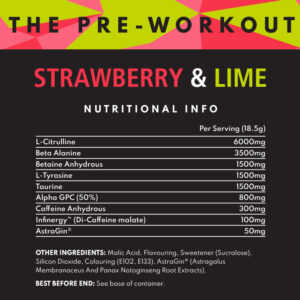 Pre-Workout Samples strawberry and lime 1 serving