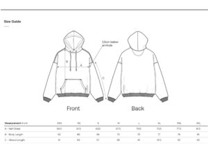 oversize hoodie size guide
